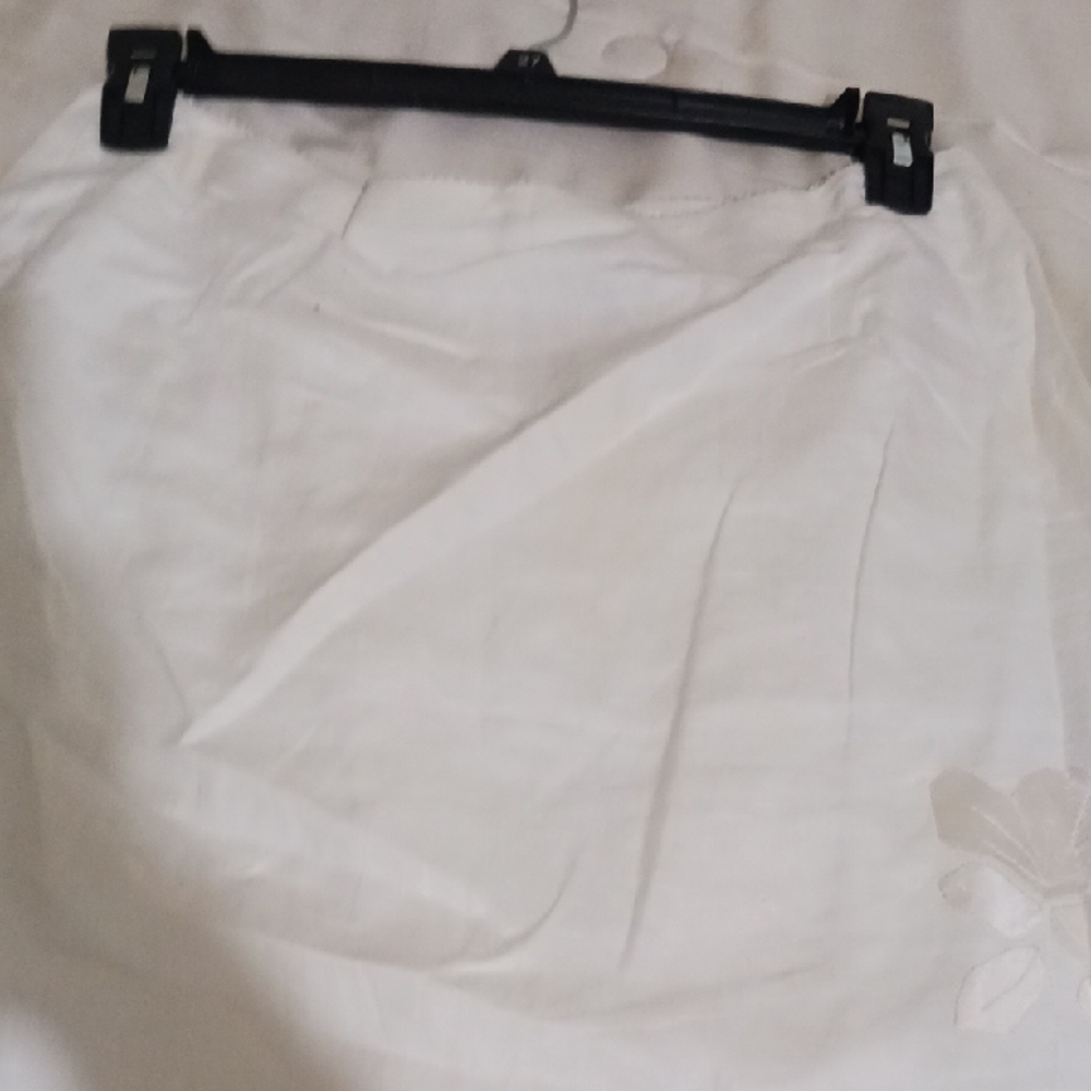 Ann Taylor White A-Line Skirt